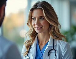 A young female doctor